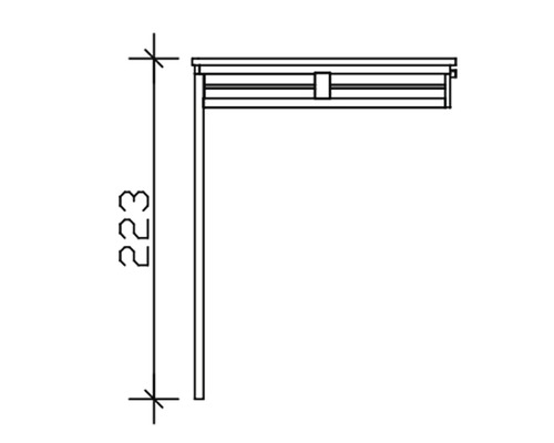 Dessin technique d''une armoire avec indication de dimension 223