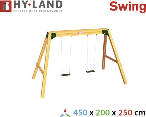 Balancelle en bois pour jardin ou aire de jeux