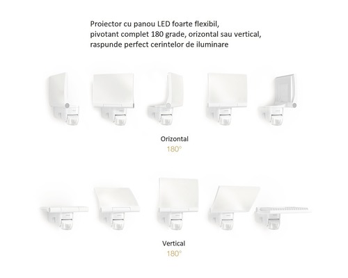 Veilleuse LED avec panneau flexible, pivotant horizontalement et verticalement