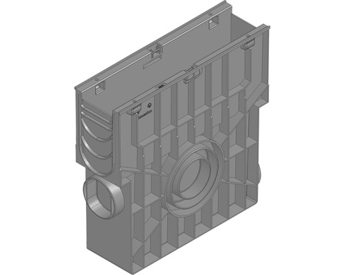 Bac d'écoulement en PP avec bac Hauraton RecyfixStandard 100 500x150x488 mm Pièce de fixation en plastique pour drainage de jardin