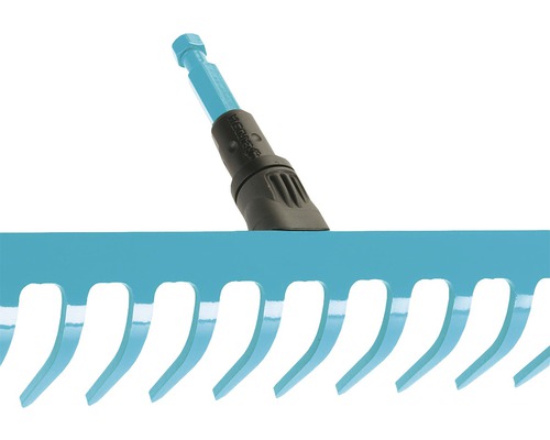 Outil de jardinage tête de râteau avec connexion enfichable