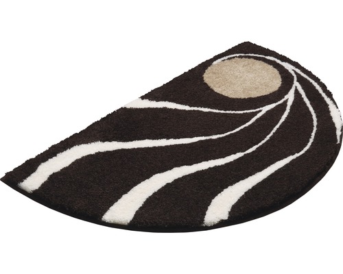 Tapis de bain demi-lune à motif