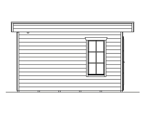Illustration d''une tonnelle de jardin avec fenêtre et porte