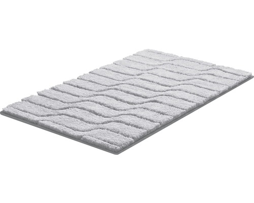Tapis de bain rectangulaire à motif ondulé