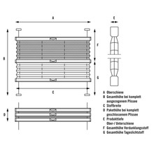 Soluna Doppelplissee mit Seitenverspannung weiss/leinen 45x130 cm-thumb-18