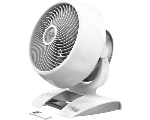 Weisser Vornado Tischventilator mit Fernbedienung