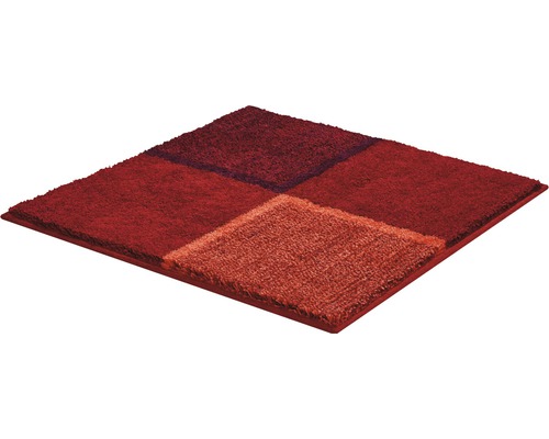 Tapis carré avec différentes nuances de rouge