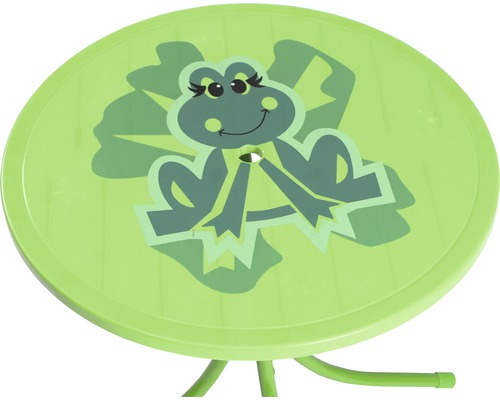 Runder Kindertisch mit Froschmotiv