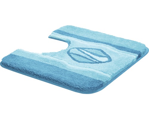 Tapis de toilette bleu avec motif