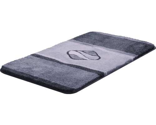 Tapis de bain gris avec motif abstrait