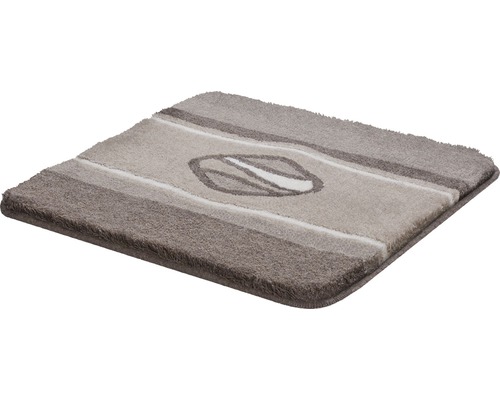 Tapis de bain carré avec rayures et motif