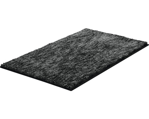 Tapis gris à poils longs