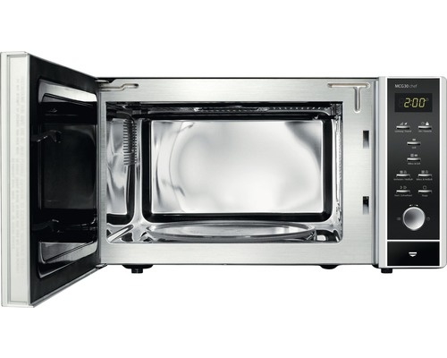 Micro-ondes ouvert avec plateau tournant