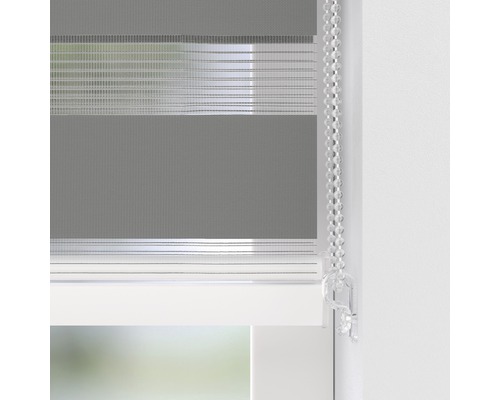 Fenster mit Rollos zur Lichtregulierung.