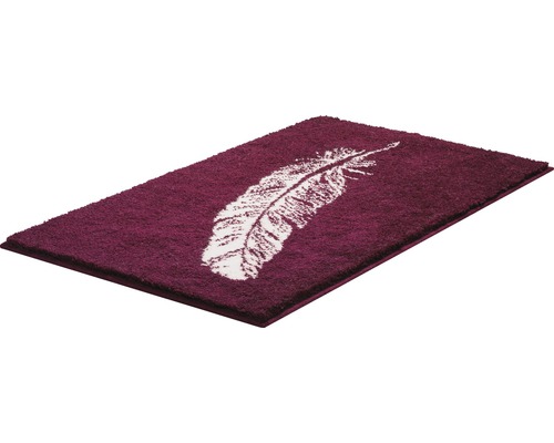 Rechteckige Badematte mit Federdesign