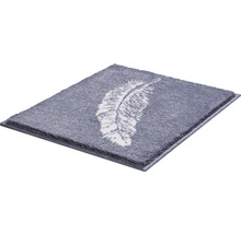 Tapis de bain rectangulaire avec motif de plumes