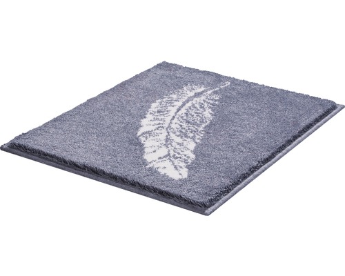 Tapis de bain rectangulaire avec motif de plumes