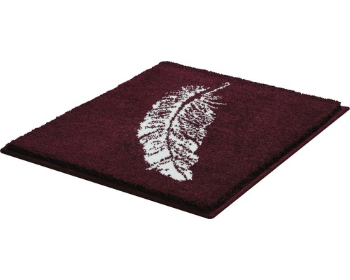 Tapis de bain carré avec motif de plumes