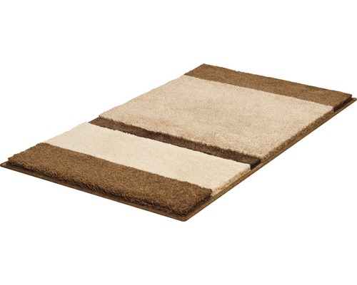 Tapis à rayures dans différentes nuances de brun