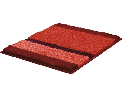 Tapis à rayures rouge
