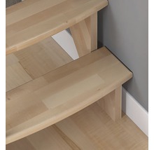 Escalier à limons Pertura Filia bois de hêtre lamellé-collé sans contremarches verni droit 12 Pièce(s) marches/13 pas de marche garde-corps à barres verticales