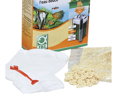 JBL Nitratentferner für Süsswasseraquarien mit Verpackung, Filterbeutel und Messlöffel