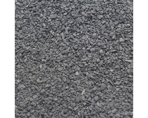 Nahaufnahme von grauen Splittsteinen.