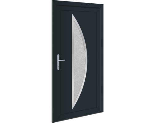 Eingangstür mit Glaseinsatz und Griff