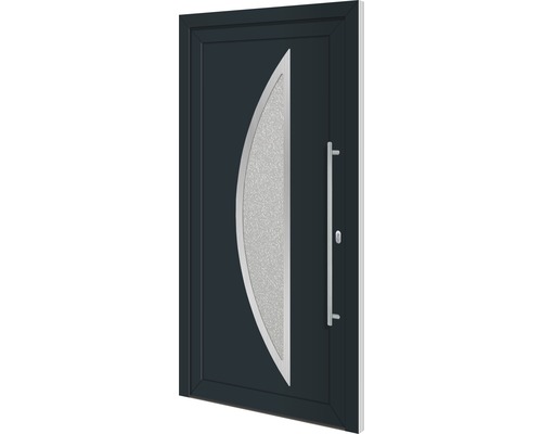 Porte d''entrée avec partie latérale et insert en verre