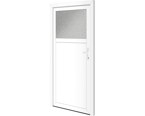 Porte extérieure blanche avec insert en verre