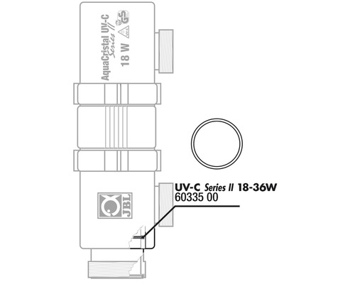 Schéma du clarificateur d''eau UV-C JBL AquaCristal