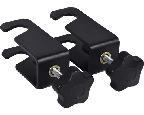 Deux crochets de traverse avec fermeture à vis