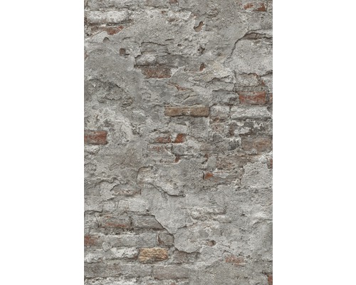 Papier peint intissé 939330 Factory 3 aspect pierre anthracite Papier peint en briques avec structure de plâtre pour la décoration murale