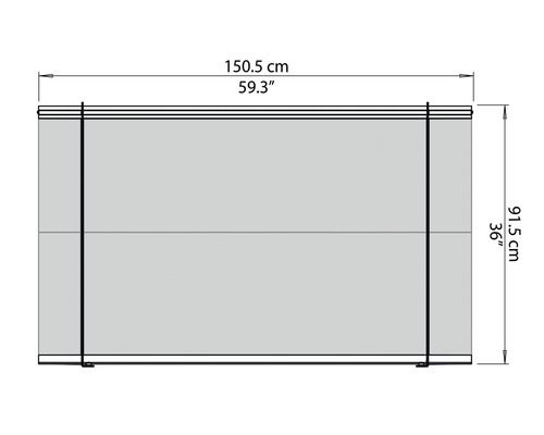 Schéma technique d''une armoire avec dimensions