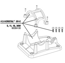 Jeu de pièces de rechange Aquacristal UV-C avec vis