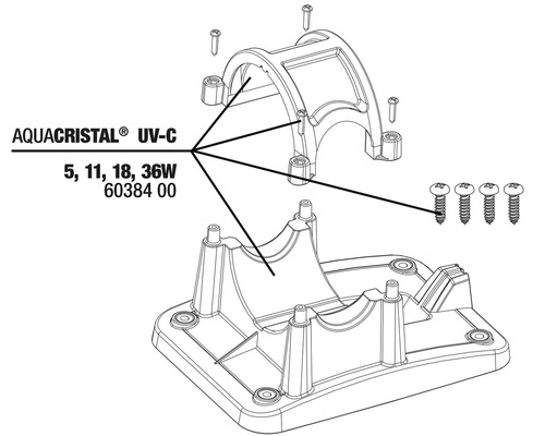 Jeu de pièces de rechange Aquacristal UV-C avec vis