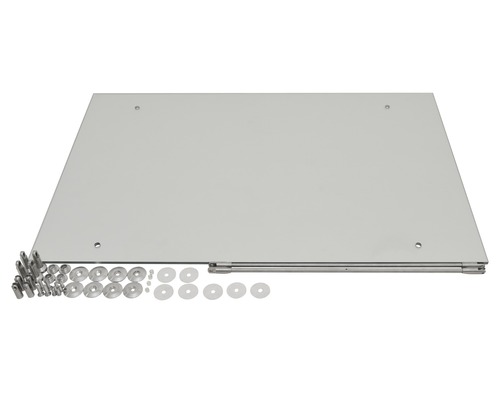 Metalltischplatte mit Schrauben und Unterlegscheiben