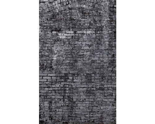 Papier peint panoramique intissé 940947 Factory IV mur en pierres gris 4 pces 300 x 186 cm