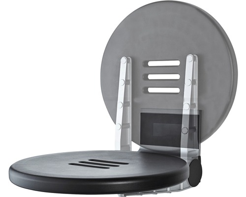 Tabouret mural en plastique avec mécanisme rabattable