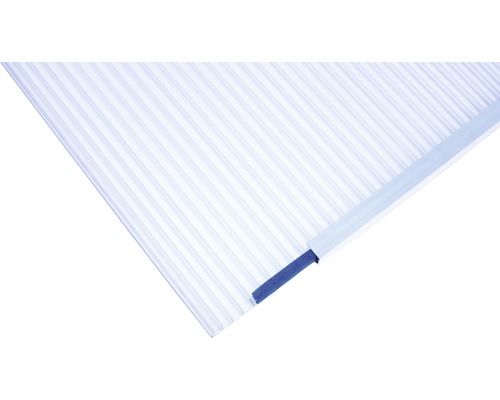 Lichtplatte mit Alu-Abschlussprofil und Dichtband