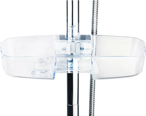 Étagère de douche à monter sur une barre de douche