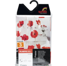 Rideau de douche emballé avec motif de coquelicots