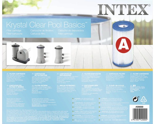 Cartouche filtrante Intex Krystal Clear Pool Basics