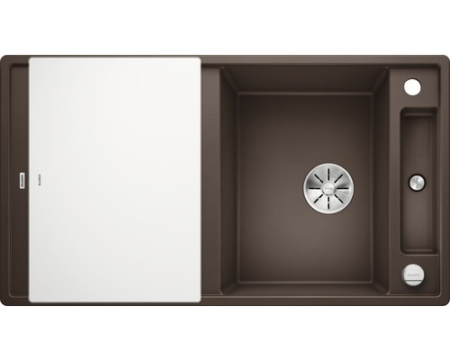 Draufsicht auf eine Spüle mit Abtropffläche und Spülbecken