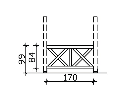 Dessin technique d''une table de plantation avec dimensions.