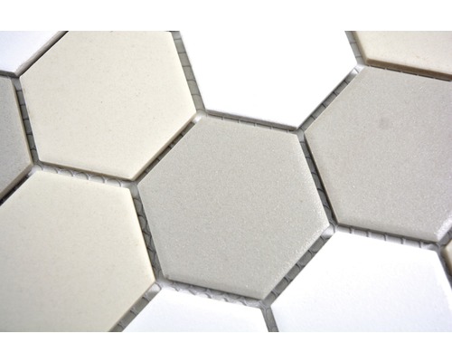 Gros plan de carreaux de mosaïque hexagonaux