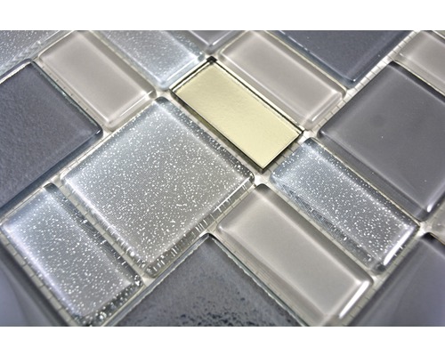 Gros plan sur des carreaux de mosaïque en verre