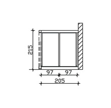 Paroi latérale SKAN HOLZ für Toiture pour terrasses 205x200 cm douglasie nature