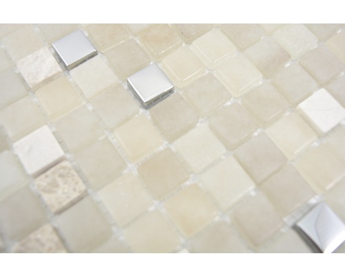 Mosaïque en pierre naturelle et métal