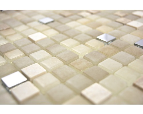 Gros plan d''une mosaïque avec des pierres carrées